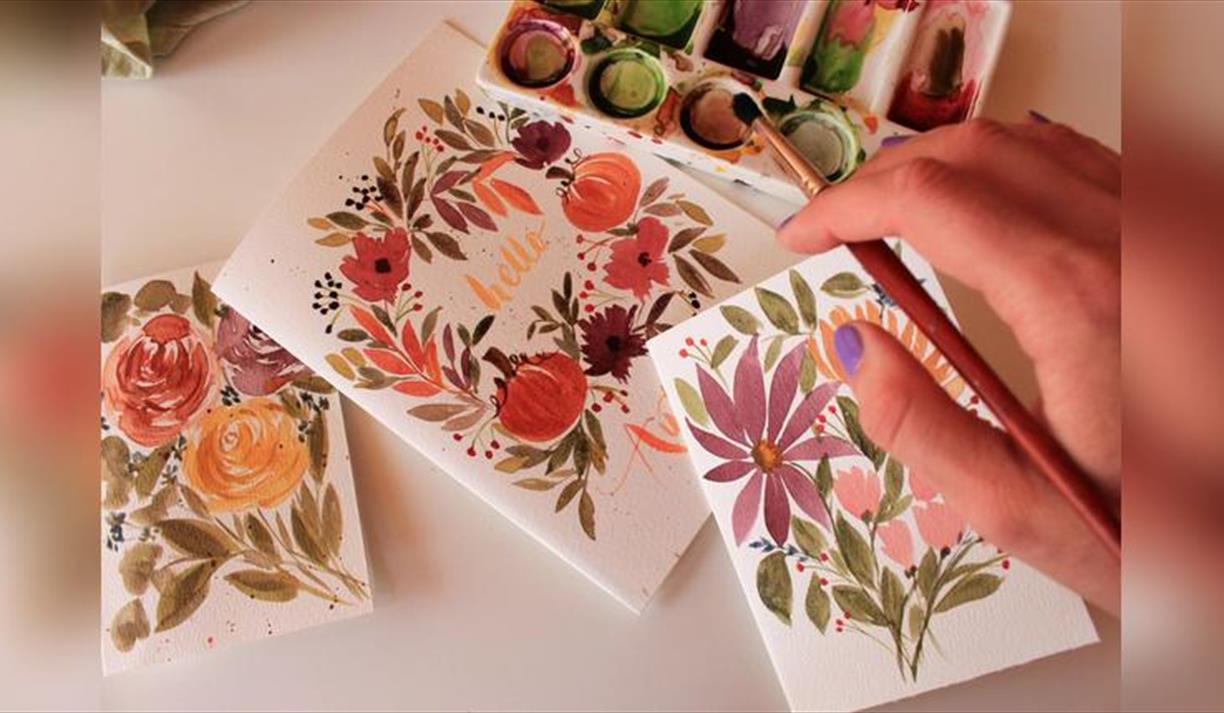 Autumnal Watercolour Floral Cards Workshop