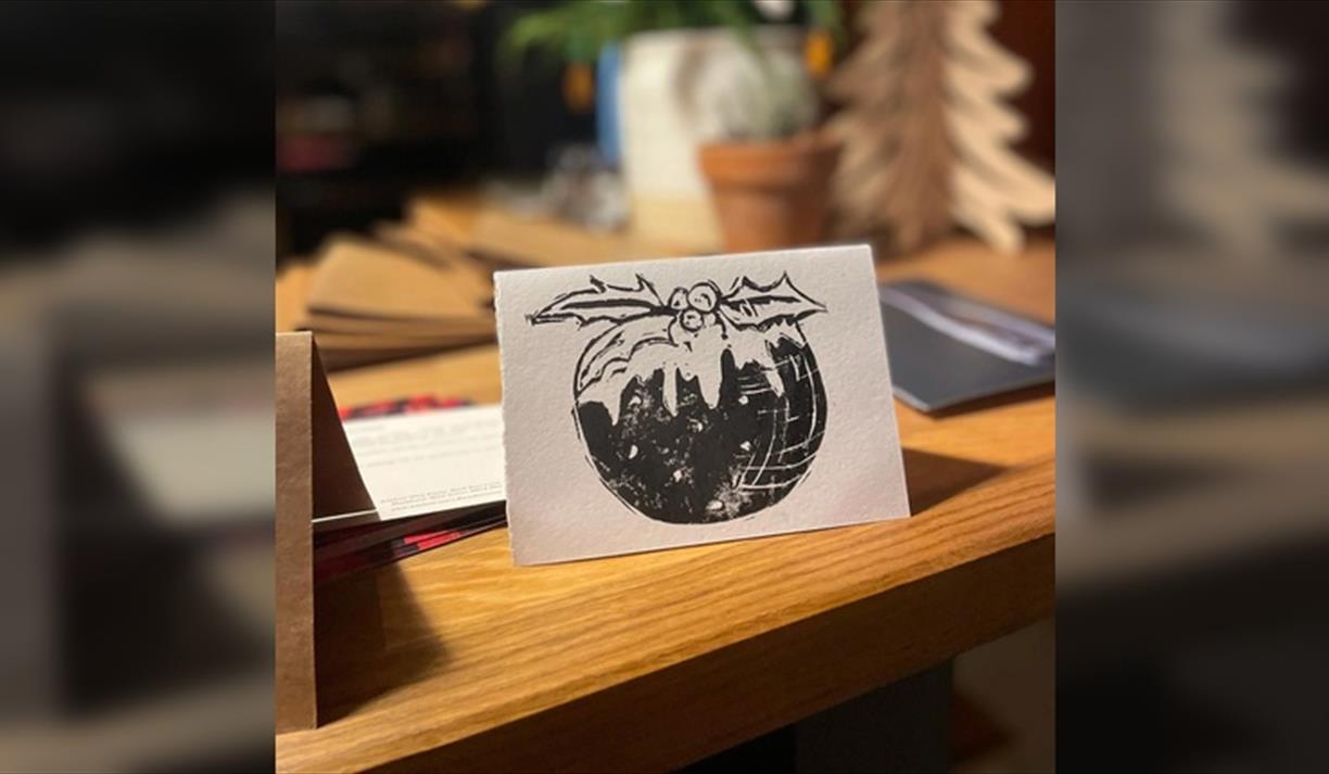 Lino-Printed Christmas Gift Wrapping Workshop