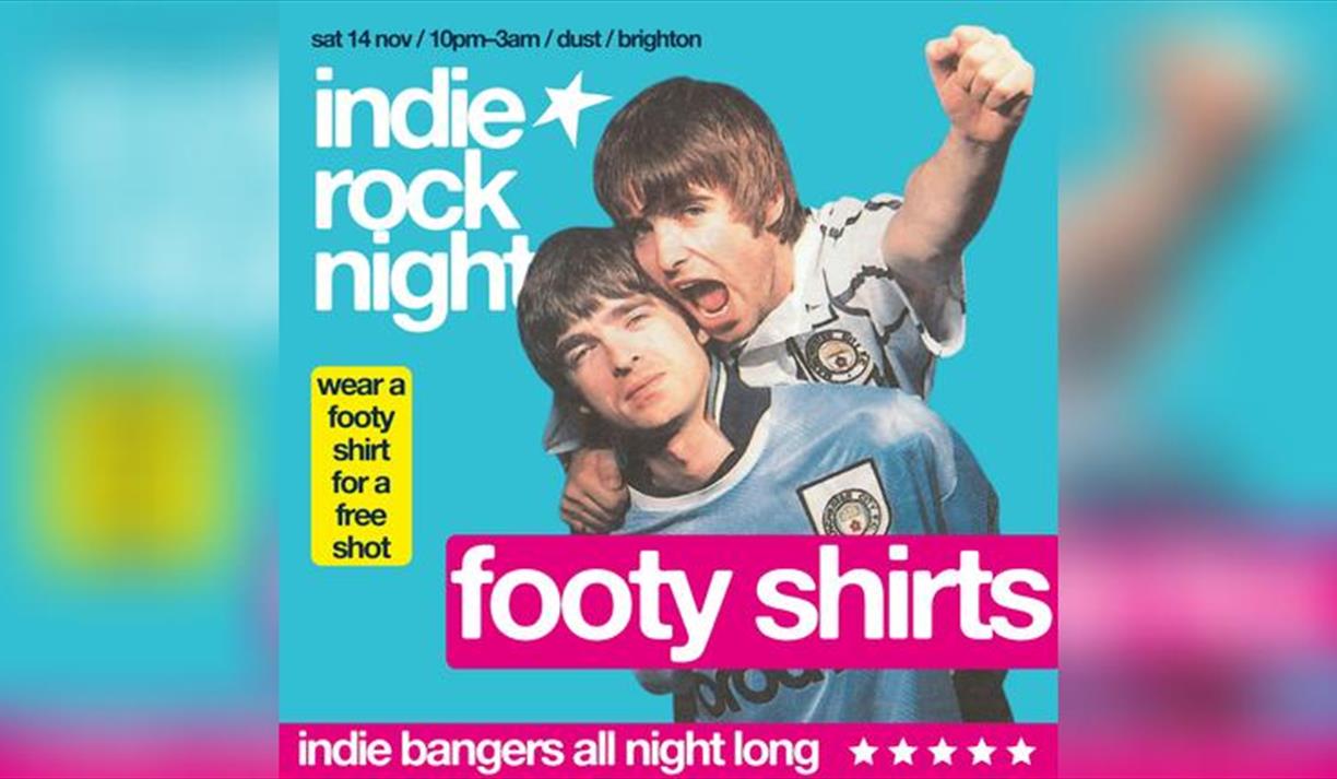 Indie Rock Night Footy Shirts