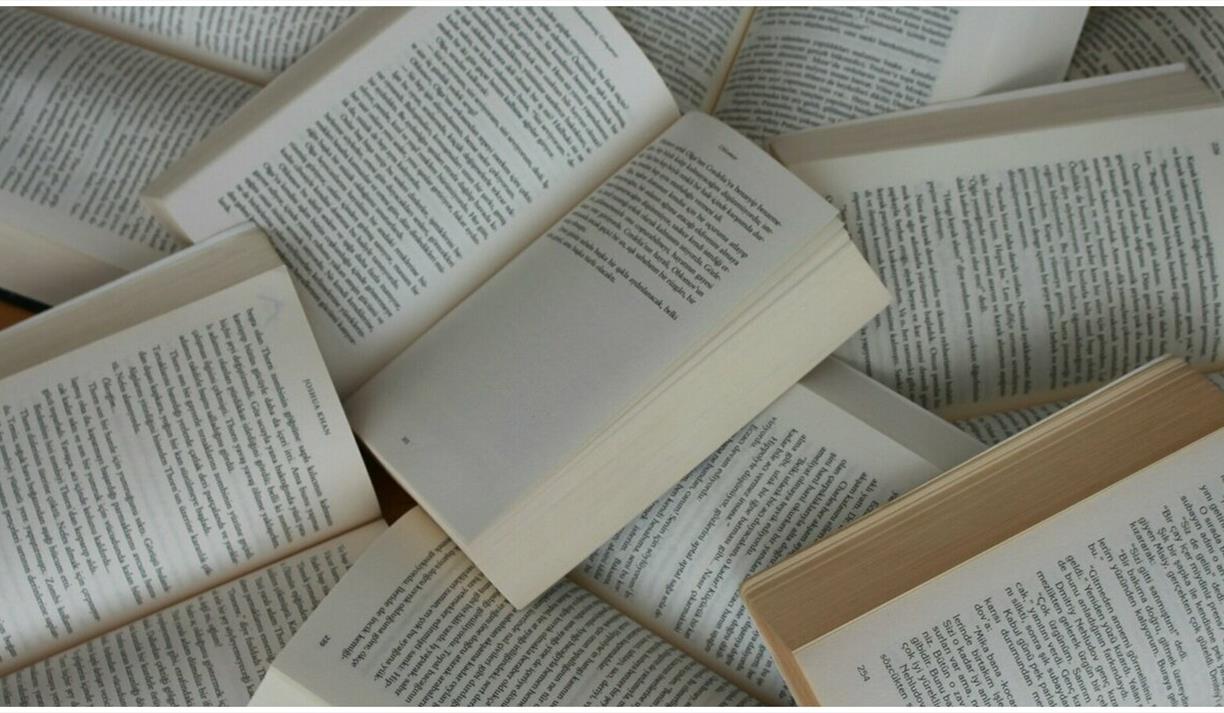 Scattered open books