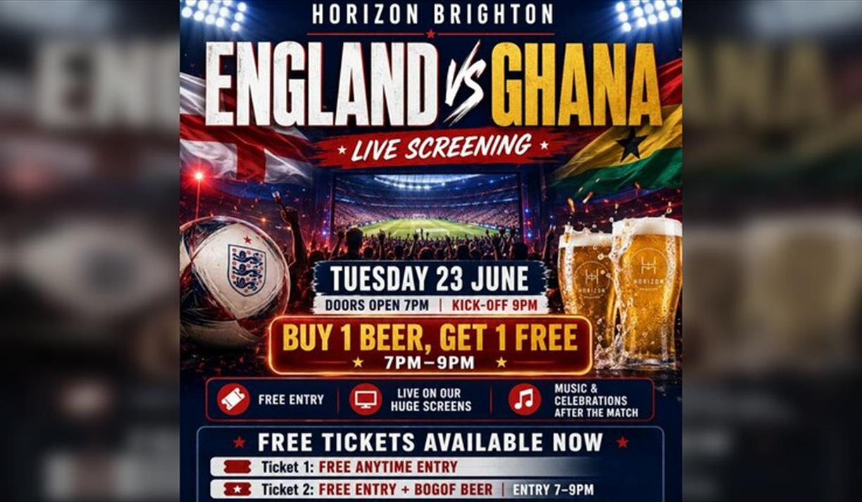 ENGLAND vs GHANA: FREE FAN ZONE AT HORIZON