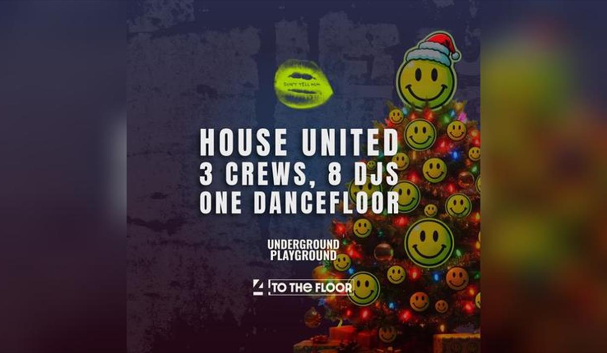 House United - 3 Crews, 8 Djs, 1 Waterbear