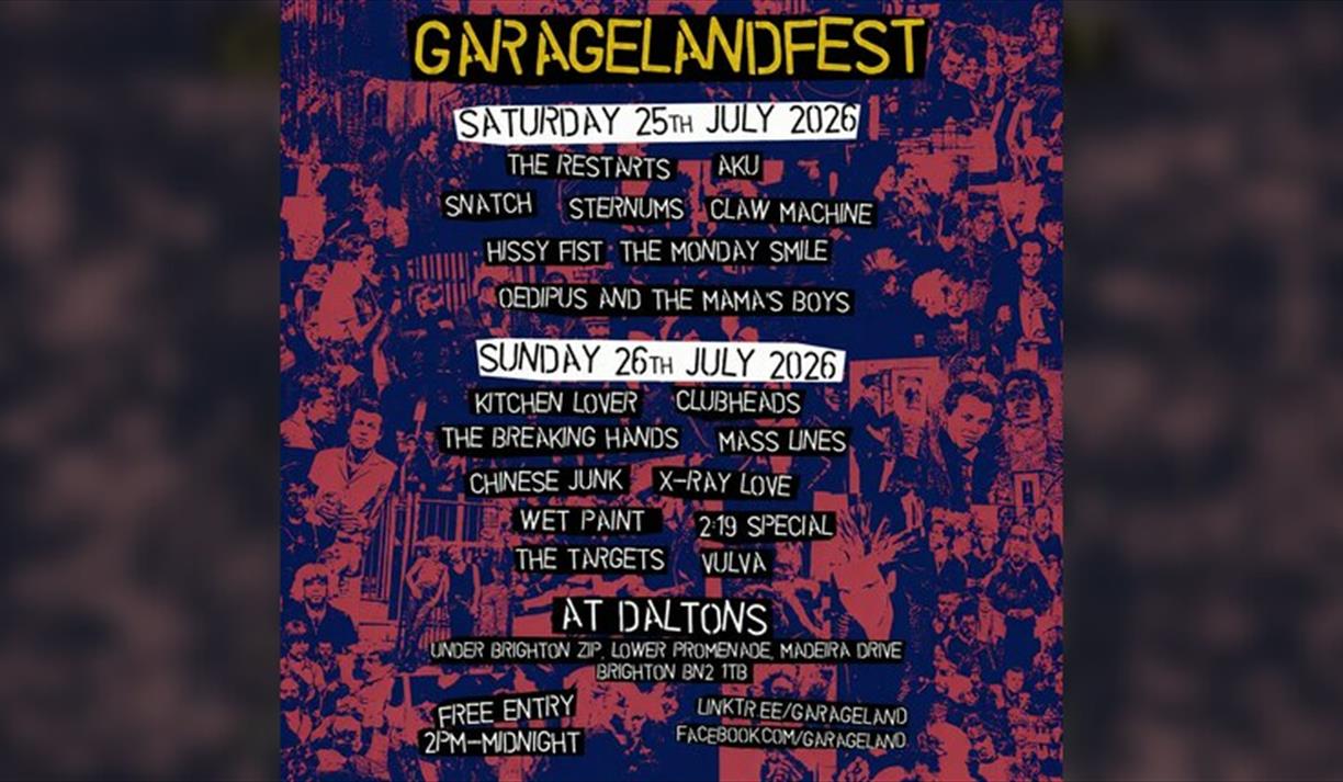 Garagelandfest - A Two Day Free Festival Of Punk, Garage Rock And Hardcore At Daltons Brighton
