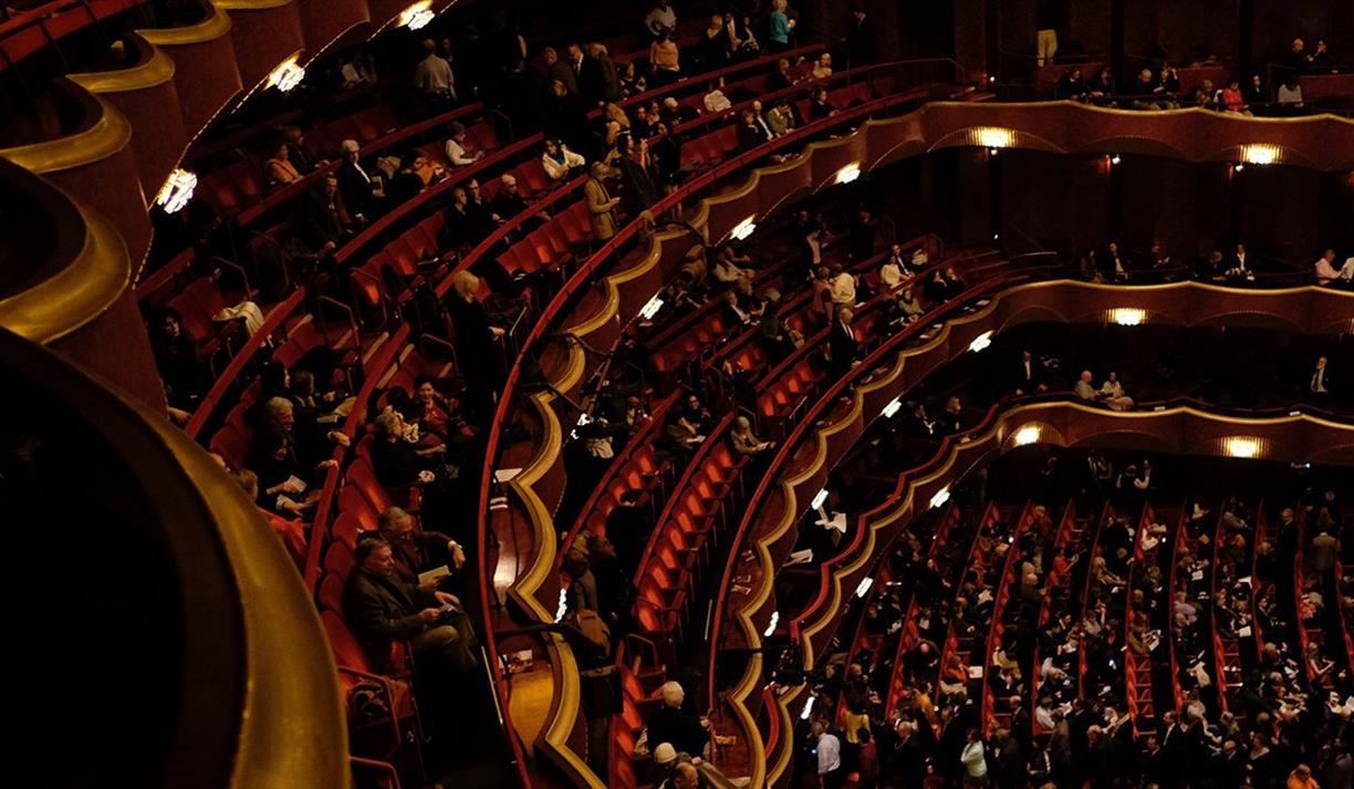 Audience sitting in a performance theatre