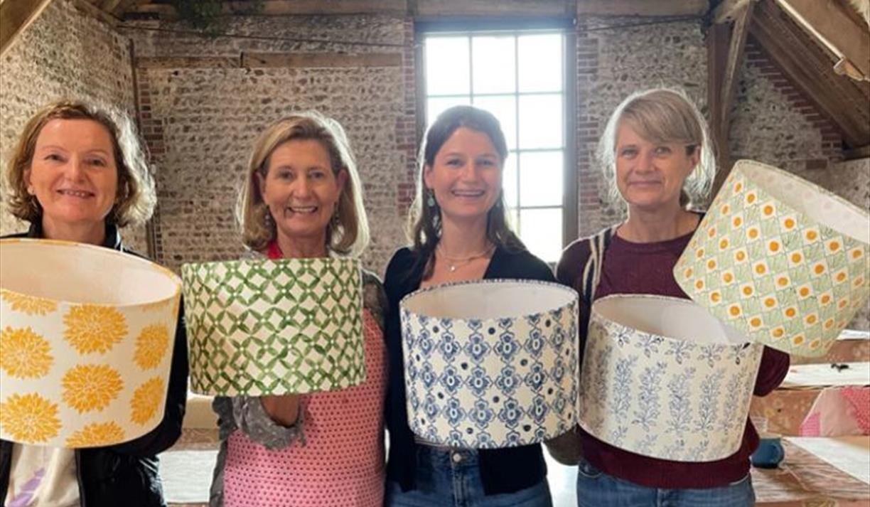 Block Printed Lampshades