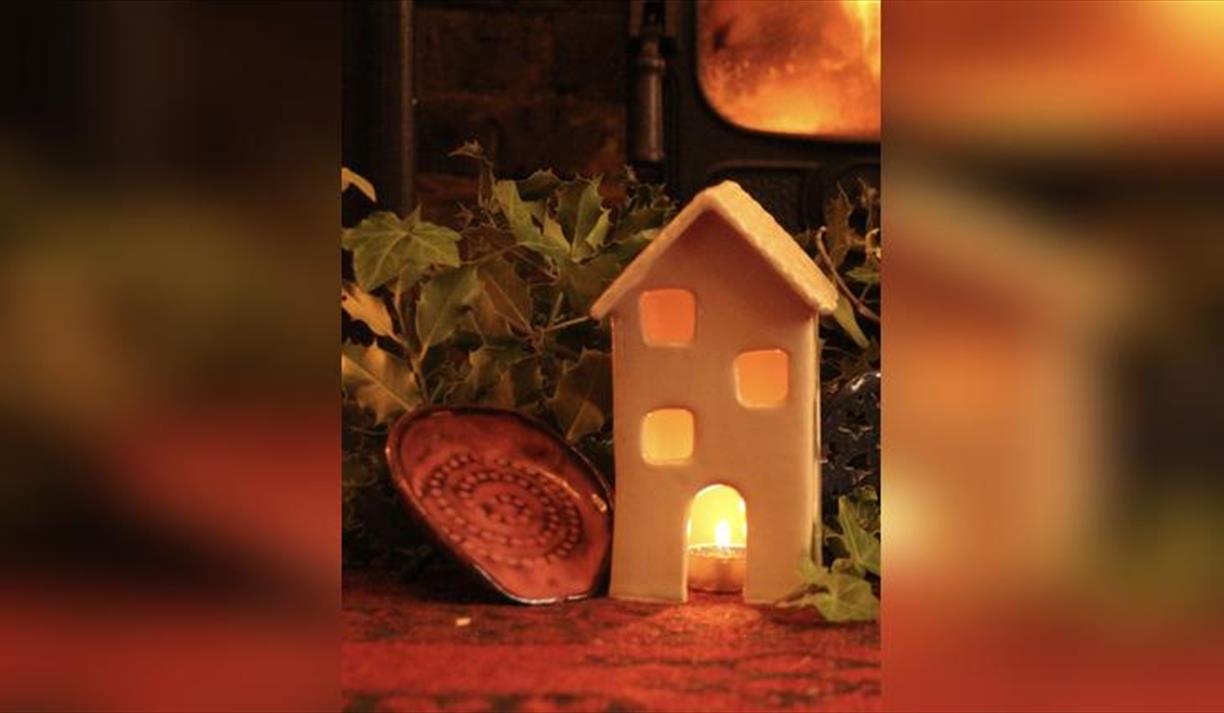 Christmas Pottery Workshop - Make a Tea-Light Festive House - Half Day (Afternoon)
