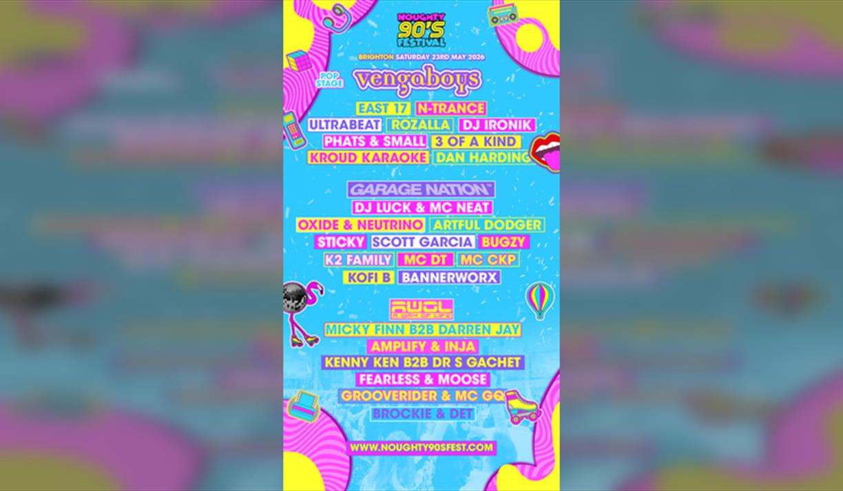 Noughty 90's Festival Brighton 2026