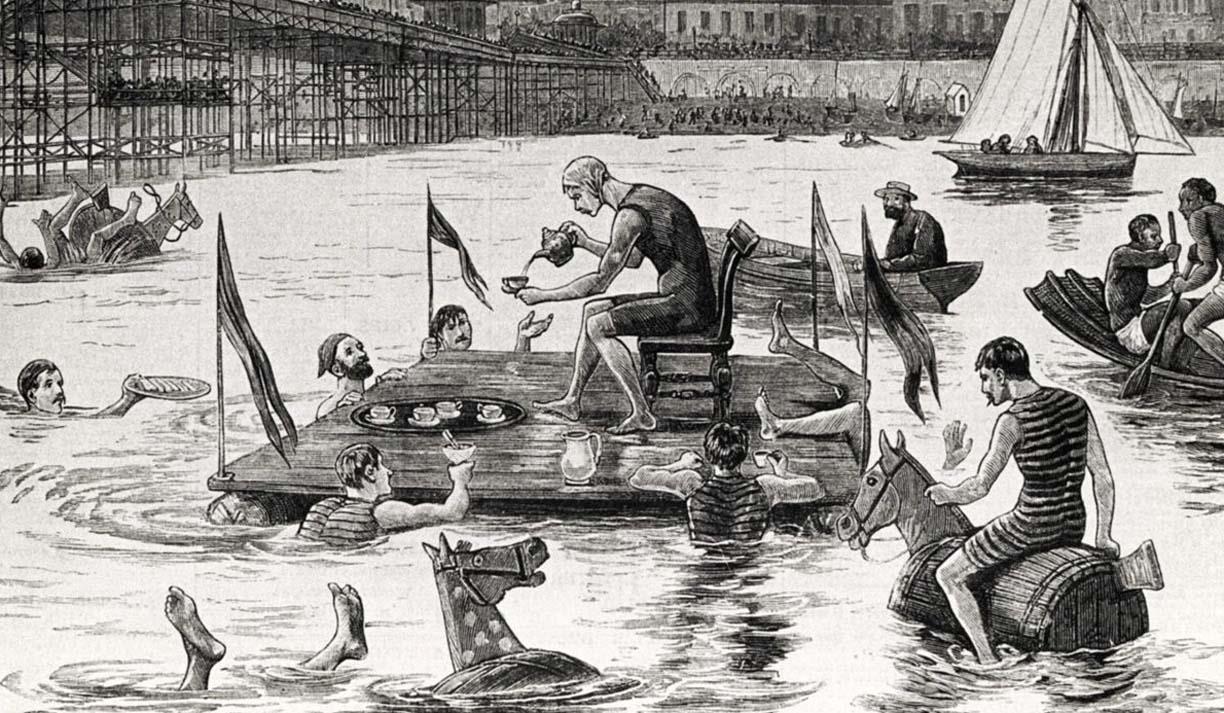 Image: Aquatic Tea Party by the West Pier © Brighton Swimming Club
