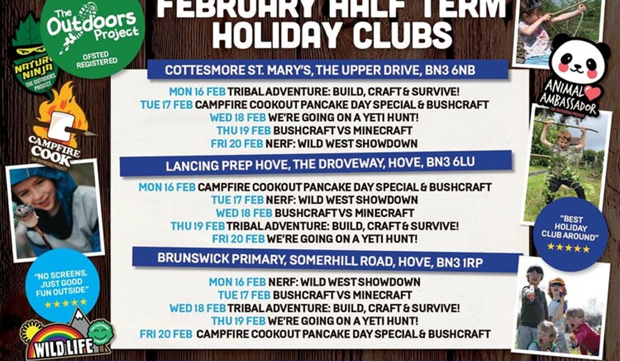 February Half Term Holiday Clubs | Kids Outdoor Adventures & Games | The Outdoors Project