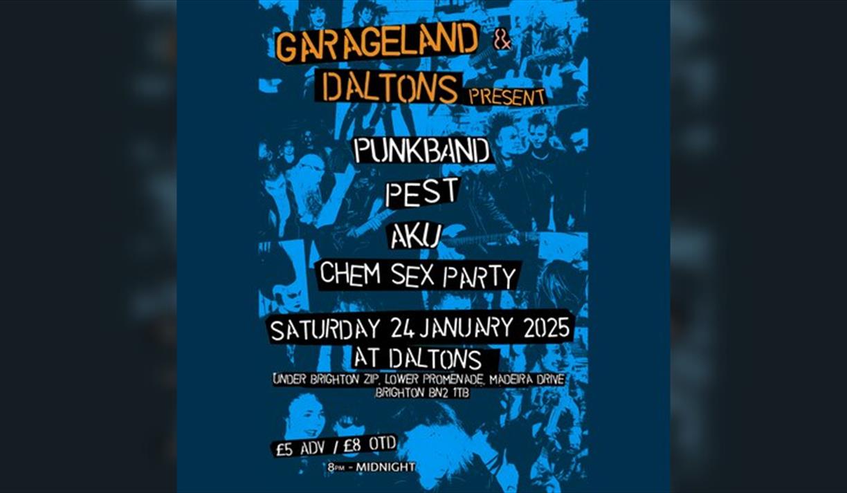Daltons & Garageland Present Punkband, Pest, Aku & Chem Sex Party