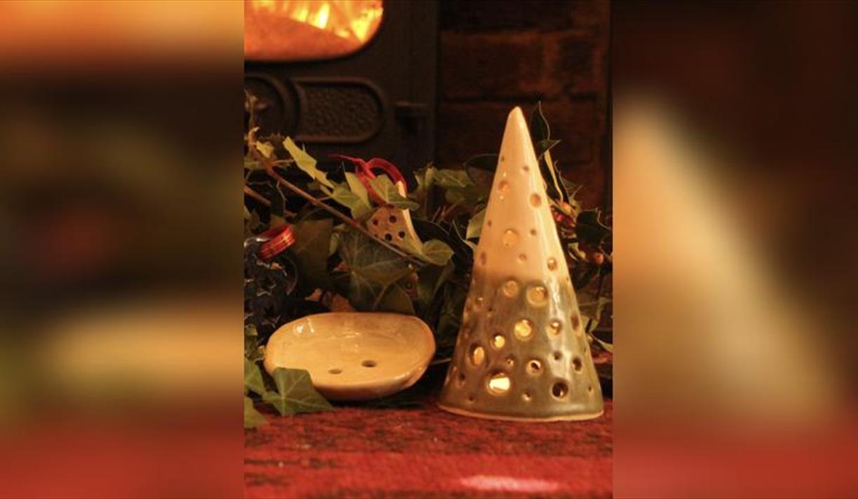 Christmas Pottery Workshop - Make a Tea-Light Christmas Tree - Half Day (Morning)