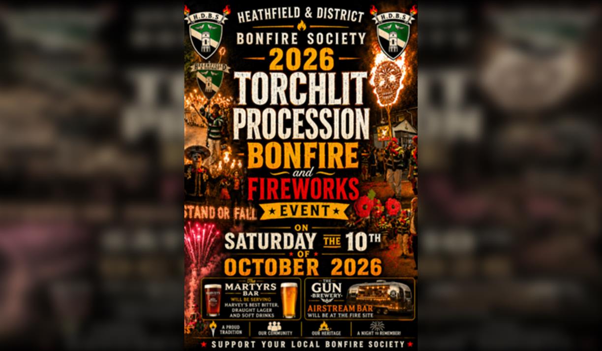 Heathfield & District Bonfire Society Torchlit Procession, Fireworks & Bonfire