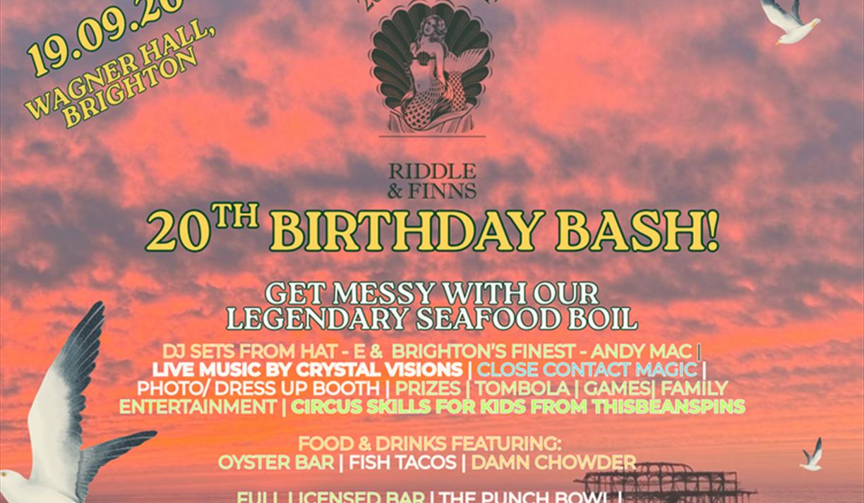 Riddle and Finns 20th Birthday Bash & Seafood Boil