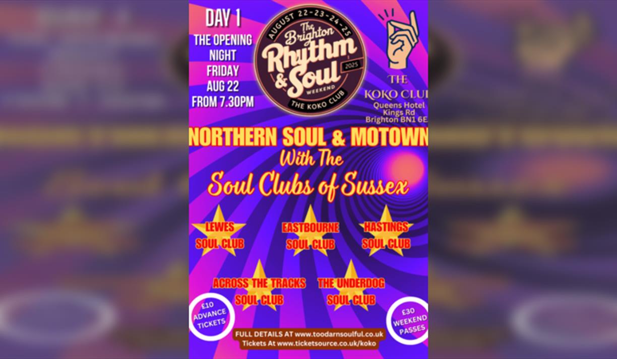 The 5th Brighton Rhythm & Soul Weekend - WEEKEND PASS