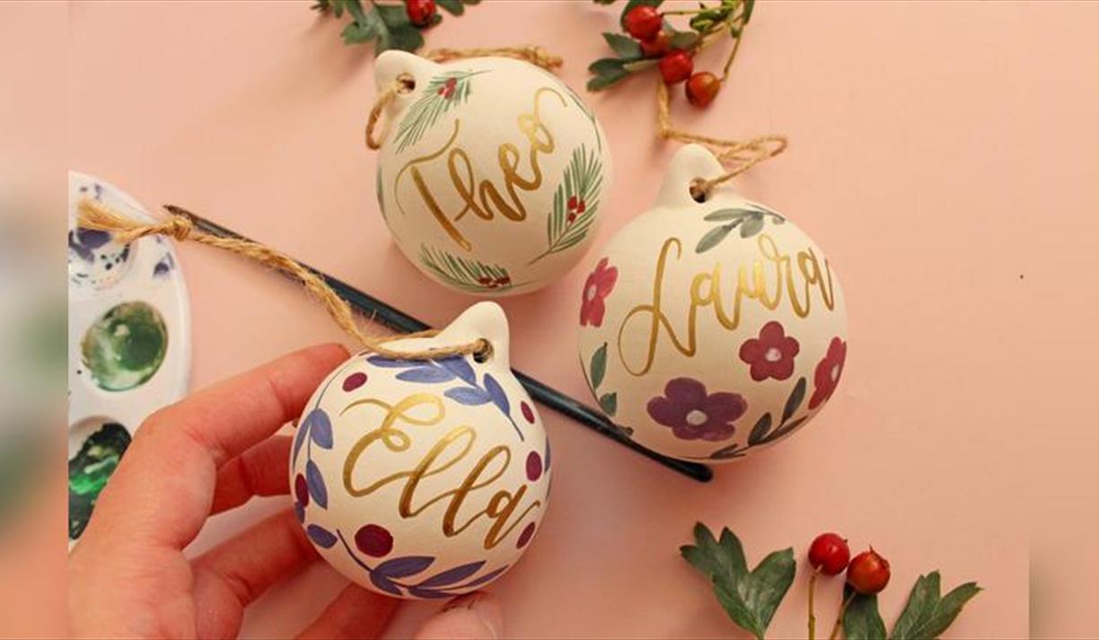Festive Christmas Bauble Lettering and Painting Workshop
