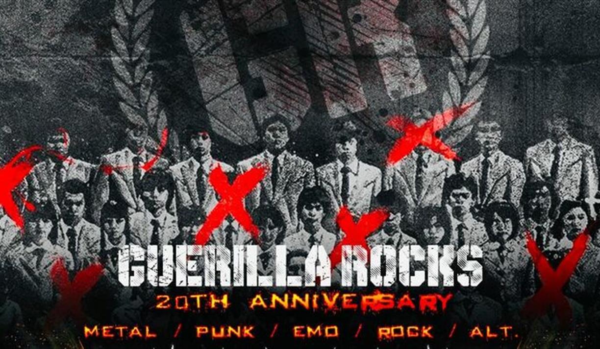 Guerilla Rocks - 20th Anniversary Party! Saturday 15th August @ Above