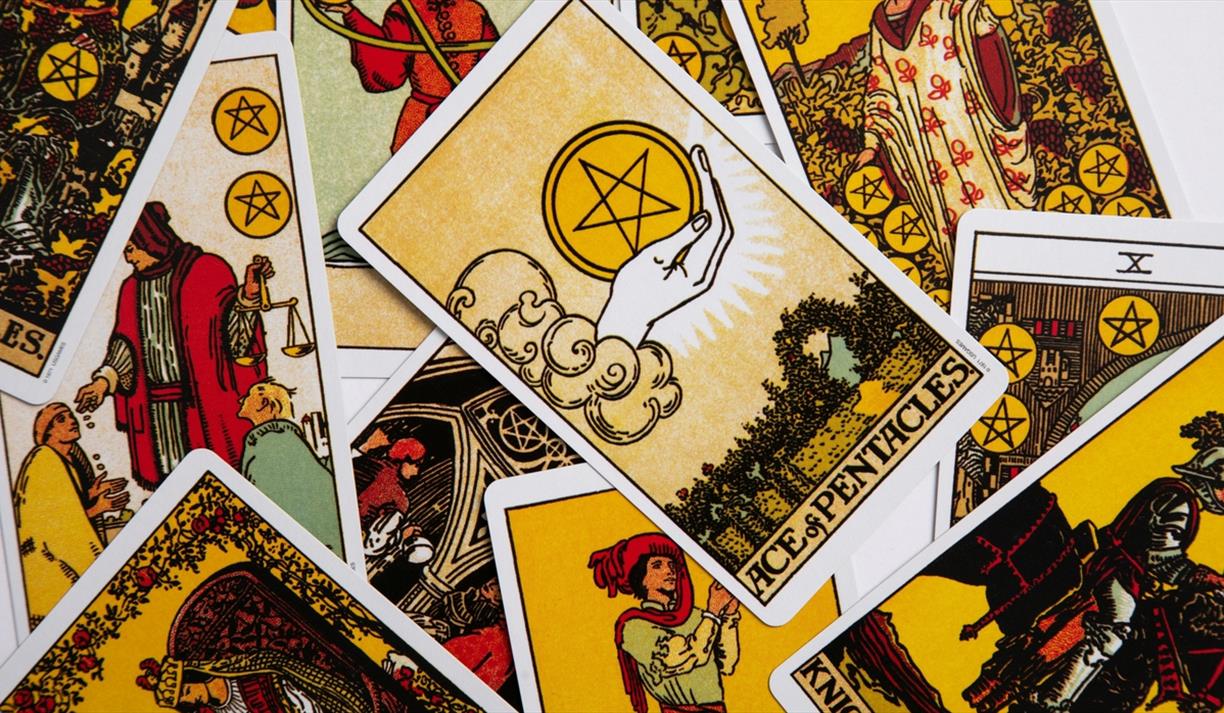 Colourful tarot cards