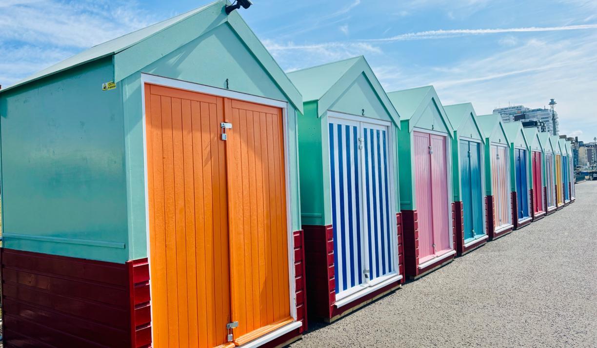 Colourful Hove Huts