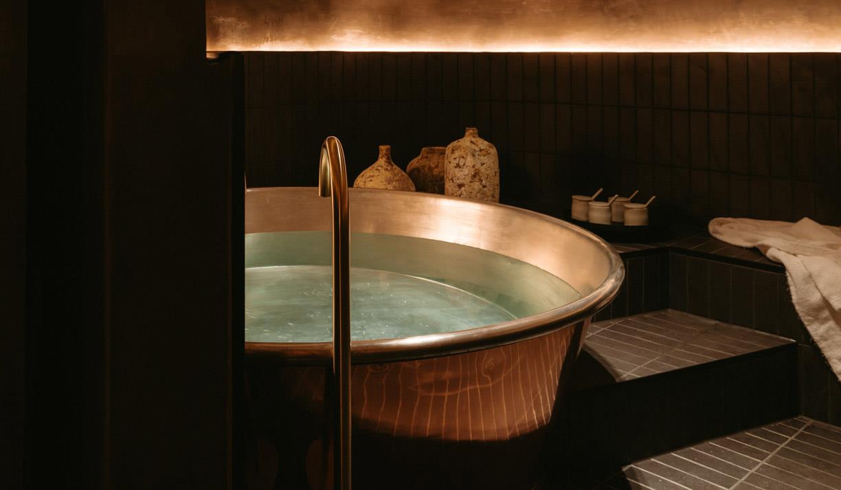 Copper relaxation bath at Field Trip Spa, Brighton