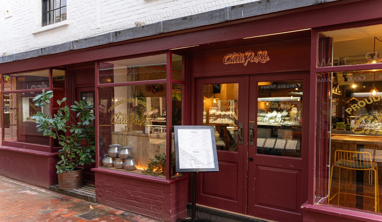 A view from the street of the Chilli Pickle in it's new premises