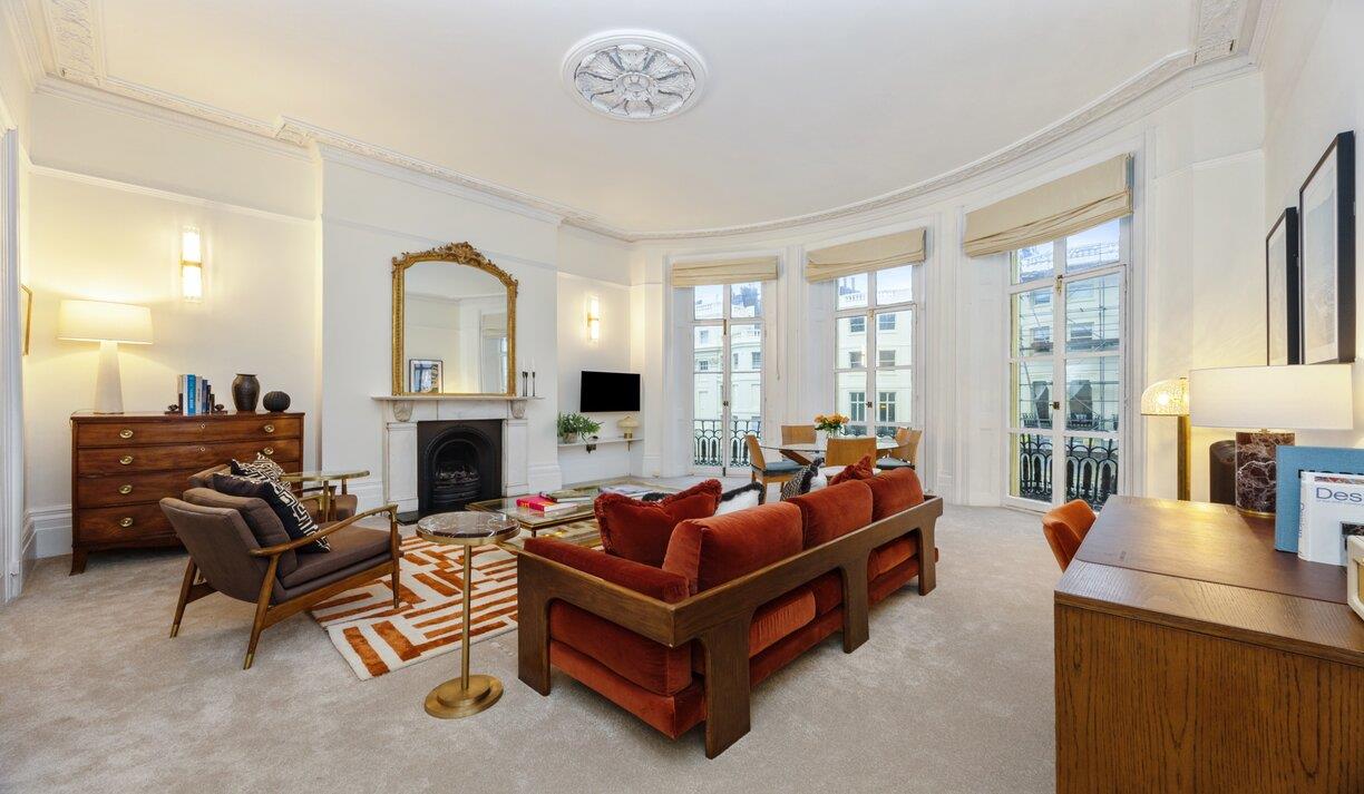 Luxurious living area with big comfy sofas