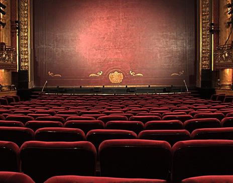 Empty seats in a performance theatre