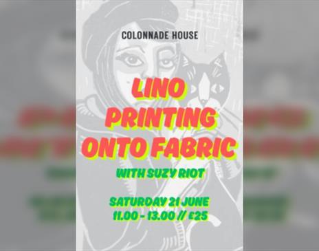 Lino Printing onto Fabric with Suzy Riot