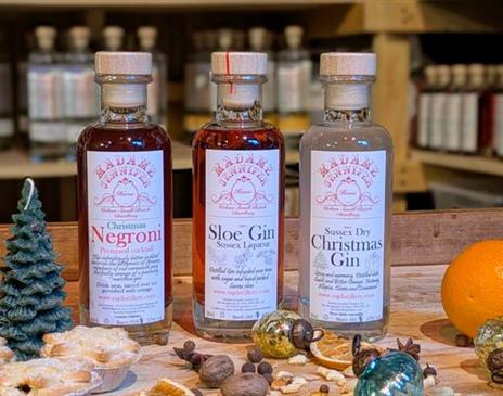 Christmas Gin Cocktails at Madame Jennifer Distillery