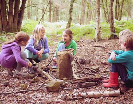 Children in wood