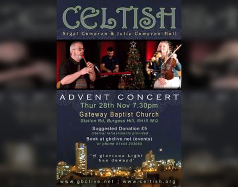 Celtish Advent Concert with Nigel Cameron & Julie Cameron-Hall