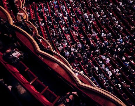 Audience sitting in a performance theatre