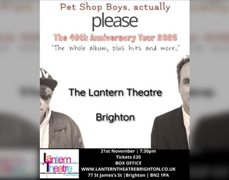 Pet Shop Boys Actually present 40 Years of Please Live!