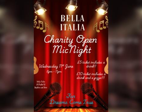 Bella Italia Charity Open Mic Night
