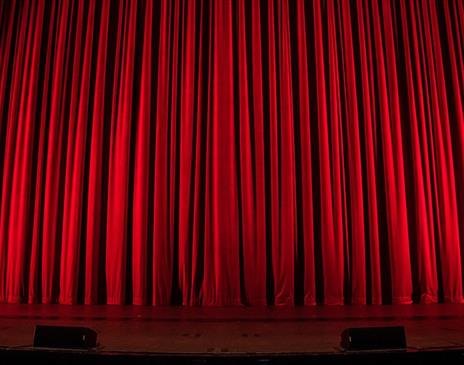 Red theatre curtain