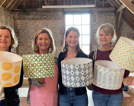 Block Printed Lampshades