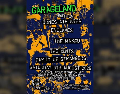 Garageland Brighton - Bones Ate Arfa, Enclaves, The Naked, The Xlnts, Family Of Strangers