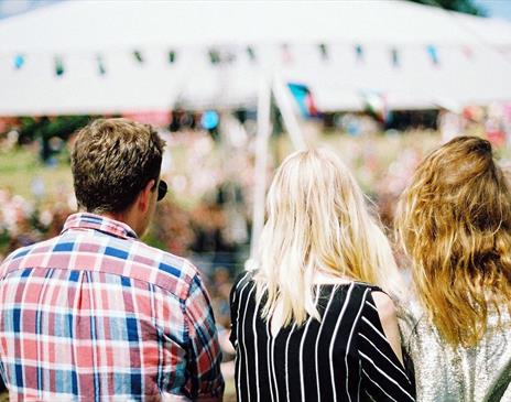 People at an outdoor fair