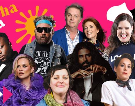 Brighton Comedy Festival - image shows a group of headliner comedians taking part in the comedy festival.