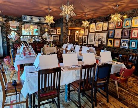 Painting party in Worthing: The Cricketers