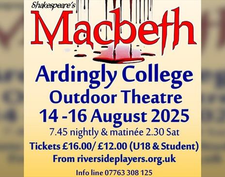 Macbeth Ardingly College Outdoor Theatre Matinee 16 August 2025