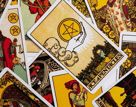 Colourful tarot cards