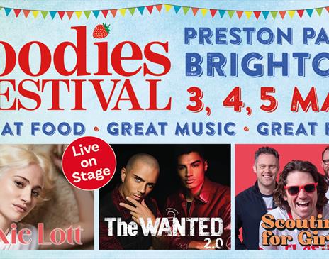 Foodies Festival 2025 flyer.