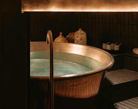 Copper relaxation bath at Field Trip Spa, Brighton