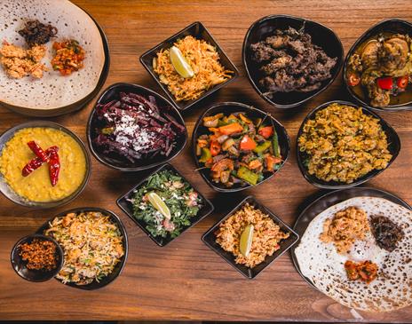A range of delicious looking dishes at The Coconut Island
