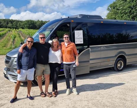 A group at a Vineyard with Shuttle and Vine