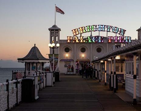 Brighton Palace Pier at night. Credit - OnTheNorway