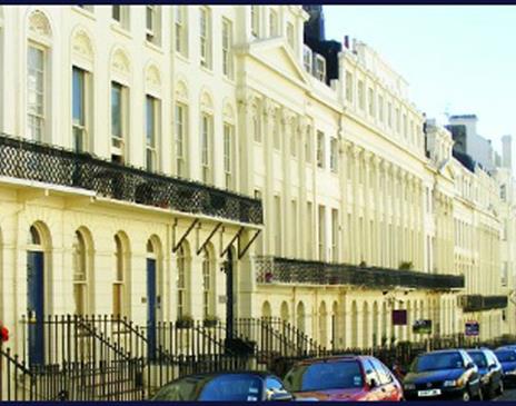 Exterior of building with sea view