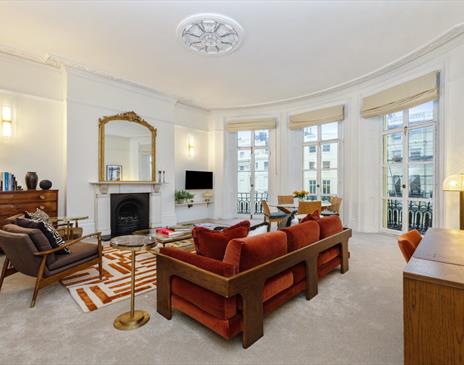 Luxurious living area with big comfy sofas
