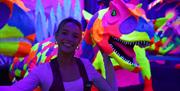 GLOBALLS - Lady with a dinosaur.