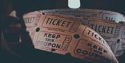 Close up of a roll of tickets for a show